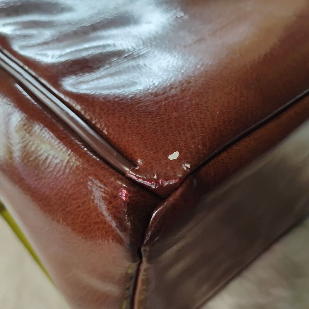 Vintage Brown Faux Leather Camera Bag Crossbody Case Taiwan 70s Gear Travel 9x9 - Picture 11 of 16